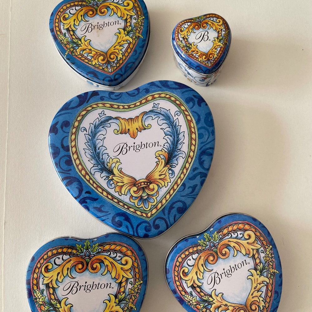 Lot of 5 Brighton Heart Tins - retired